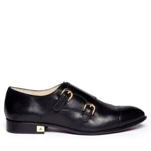 Sam Edelman | Black Balfour Leather Monk Strap Shoes 8